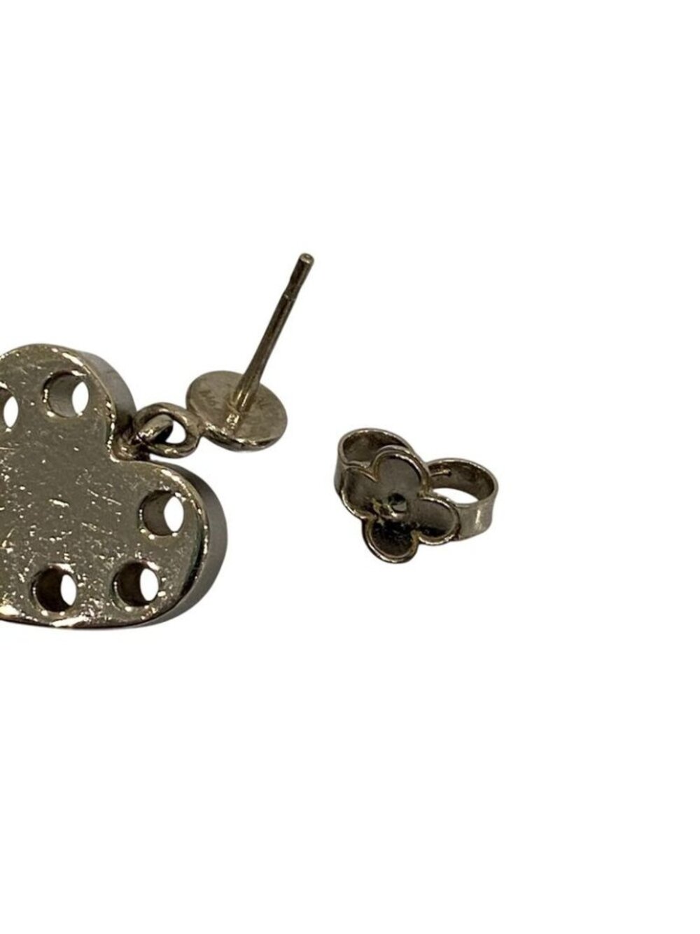 Louis Vuitton Bookle D'oreil Earrings Set Silver Color Gold - Picture 4 of 11